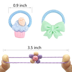 LIUCHENLIIVY kids hair ties variety colors for cute braids.