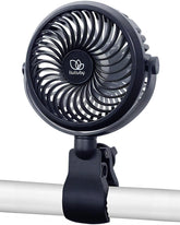 liuliuby Baby Stroller Fan clipped to a stroller, secure clip-on airflow for on-the-go use