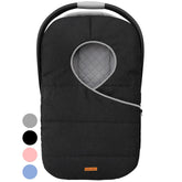 liuliuby winter carseat cover showing full baby protection on a cold ride