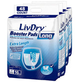 LivDry booster pad with absorbent core for extra protection during daily activities.