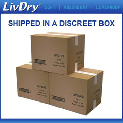 LivDry leak-proof leg cuffs help keep moisture contained during movement.