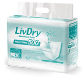 LivDry long-length pad offers enhanced absorbency for discreet day-night protection.
