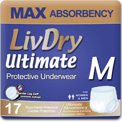 LivDry Ultimate underwear front view for discreet fit and comfort.