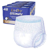 LivDry Ultimate XL underwear front view showing discreet styling and high absorbency core.