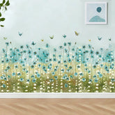 LiveGallery blue flowers wall decal adds a fresh garden ambiance