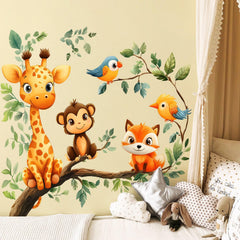 LiveGallery Monkey Birds Branch decal invites imaginative play in kids rooms