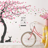 LiveGallery pink peach flowers wall decal for a fresh bedroom look