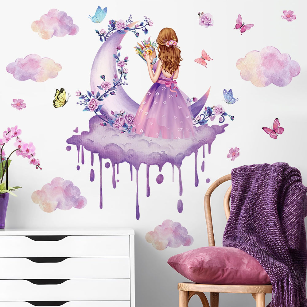 LiveGallery removable 3D princess wall decal adds magical focal point to a child's room.