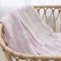 Living Textiles chenille baby blanket close-up highlighting plush texture and cozy feel