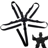 LiXiongBao universal five-point harness demonstrates secure high chair setup.