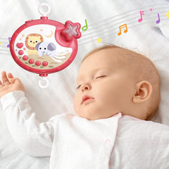 LKNUIYIE remote-controlled crib mobile for effortless soothing routines.