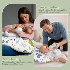 LLCJYYCY nursing pillow demonstrates ergonomic back and neck support for caregiver
