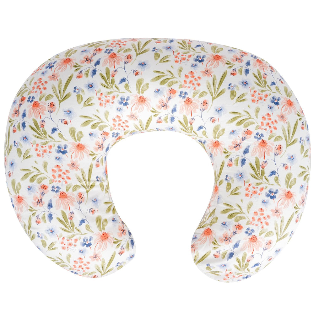 LLCJYYCY nursing pillow with green leaf cover for comfy feeding sessions.