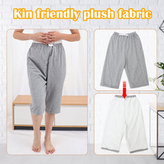 Lmaray patient care pants crotch design enabling compatibility with diapers.