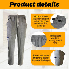 Lmaray urine bag pants side pocket detail for secure items.