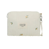 Lmbabter baby stroller storage bag in beige bear, keeps essentials handy while out