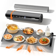 LNNIW extra-large warming mat with heat-resistant pad safely supports family meals