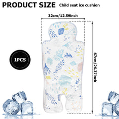 LNQ LUNIQI gel car seat cooler pad on a stroller seat for cooling comfort