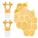 Lnxusoqs baby fruit feeder and teether in silicone for safe self-feeding
