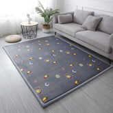 Loartee coral velvet area rug with memory foam provides soft cushioning for toddlers.
