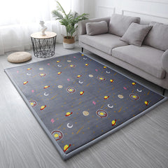 Loartee coral velvet area rug with memory foam provides soft cushioning for toddlers.