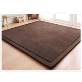 Loartee Coral Velvet Crawling Rug with 6-8x7-9 Coffee offers a soft surface for safe toddler play.