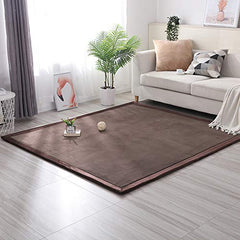 Loartee coral velvet play mat with padding reduces impact during tumbles.