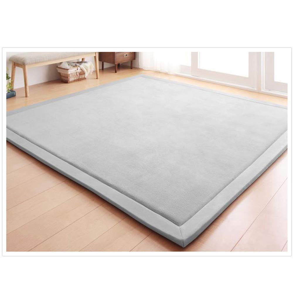Loartee nursery rug showcases coral velvet softness for a gentle play surface.