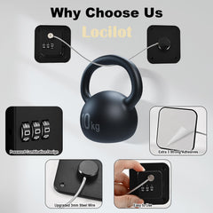 Locilot adhesive base with traceless stickers attaches cleanly to smooth surfaces.
