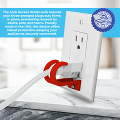 Lock Socket security screw and key enable controlled outlet access.