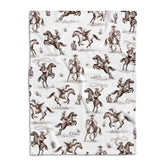 Locobird Western Blanket front view shows rustic nursery pattern.