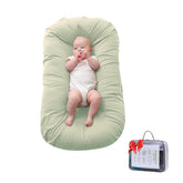 Loevin Baby Lounger with breathable cotton cover for cozy skin.