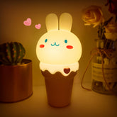 LOHAS LED Bunny Ice Cream Night Light adds playful charm to bedrooms and nurseries.
