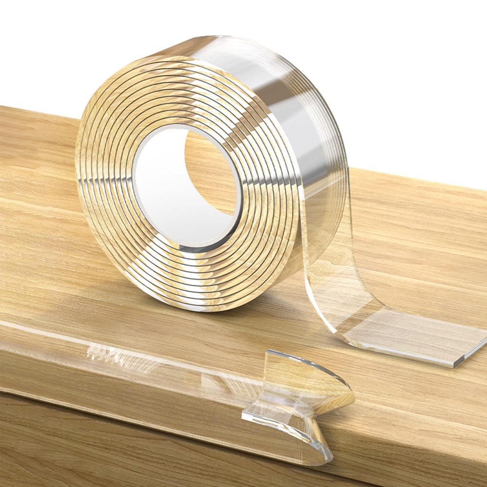 Loiion corner protectors with a clear edge strip protecting a dining table
