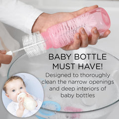 LOLA bottle brush cleaner ball bristle tip scrubs bottle base