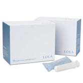 LOLA organic tampons regular absorbency with organic cotton for toxin-free comfort.