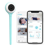 Lollipop turquoise baby monitor front view for quick room overview.