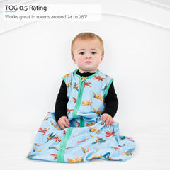 LollyBanks sleep sack featuring 2-way zipper for easy changes