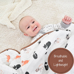 LollyBanks 47x47 baby blanket ideal for snuggles from infancy to toddlerhood.