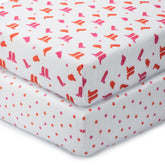 LollyBanks pink boot design crib sheet for breathable nap time and soft touch