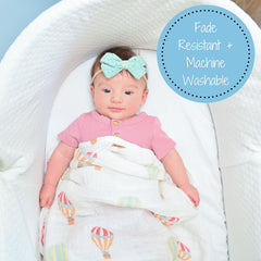 LollyBanks 47x47 inch swaddle offers roomy wrap for newborn comfort