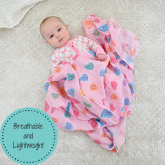 LollyBanks 47x47 inch blanket laid flat as cozy nursery decor.