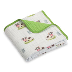 LollyBanks cows print muslin blanket adds cozy nursery decor and comfort