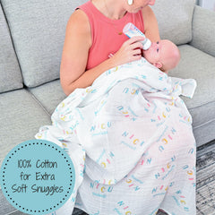 LollyBanks NICU-inspired swaddle as nursery decor and cozy snuggles.