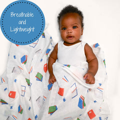 LollyBanks nursing and snuggle-friendly swaddle doubles as a burp cloth for quick cleanup.