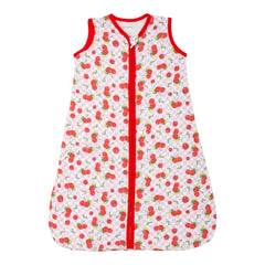 LollyBanks Sleep Sack cherry print close-up, playful design for cozy bedtime
