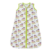 LollyBanks cow-print sleep sack front view, cozy cotton feel