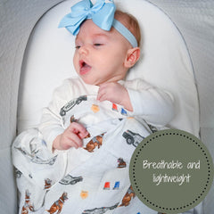 LollyBanks multiuse swaddle set for burps nursing and snuggles