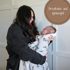 LollyBanks three-pack swaddles versatility for burps, naps, and nursing moments.