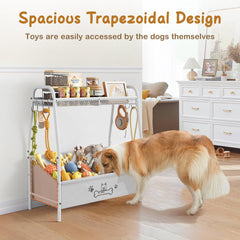 Lomivra Dog Toy Bin with six hooks for quick gear organization